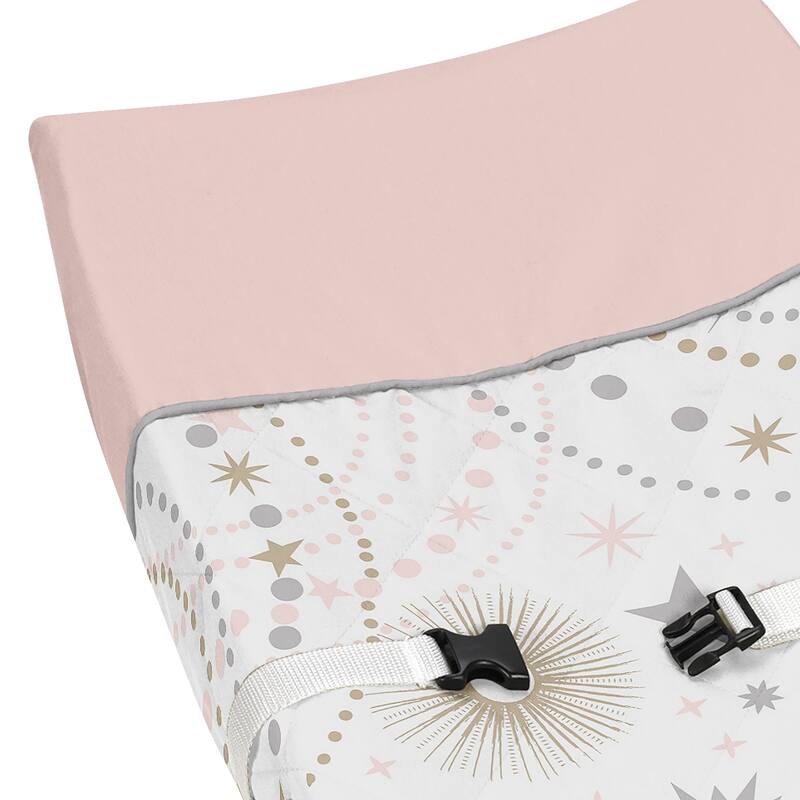 Sweet Jojo Designs Changing Pad Cover for the Pink and Gold Celestial Collection