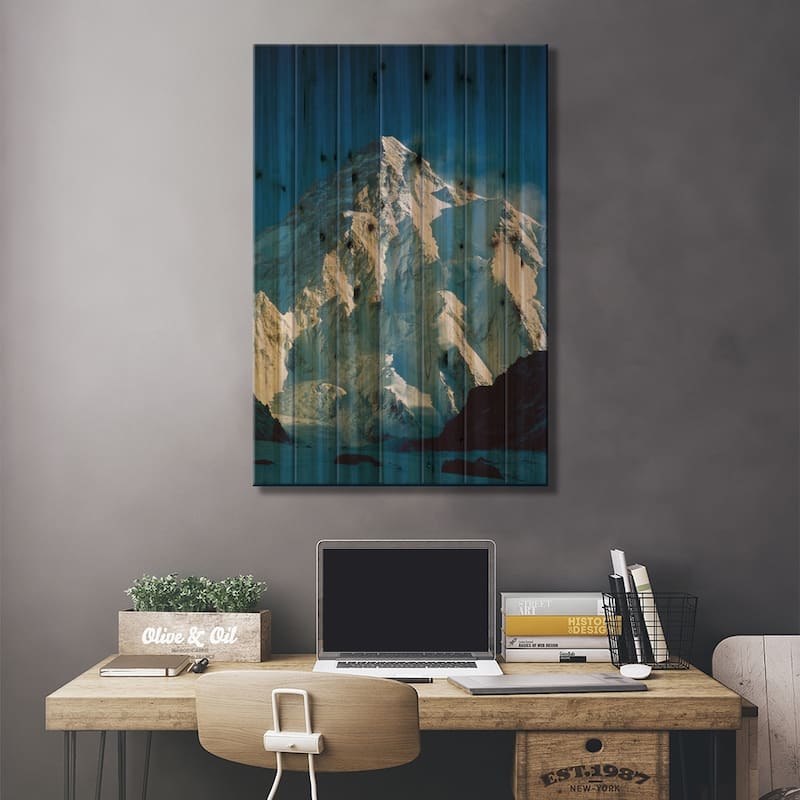 Dawn's Sunlight On K2, Karakoram Mountains, Pakistan Print On Wood by Colin Monteath - Multi-Color