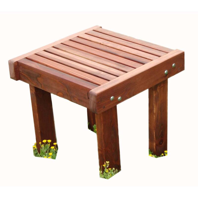 Beach Side Table - Outdoor Patio Table - Clear Accent Table - 18"H x 20"W x 20"L - 18