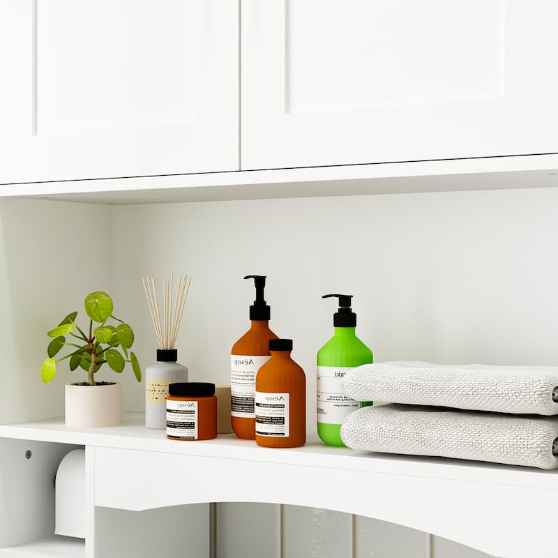 Over The Toilet Cabinet, Double Door Bathroom Storage Organizer - 31.5"x70.9"