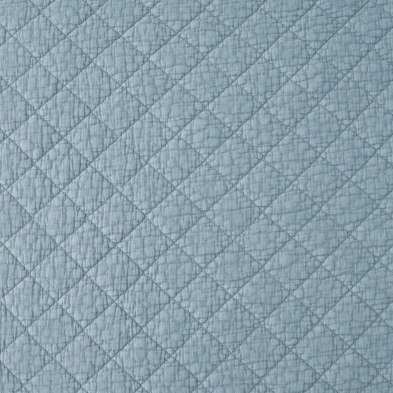 HiEnd Accents Stonewashed Cotton Gauze Traditional Style Solid Color Diamond Stitch 1 Piece Pillow Sham