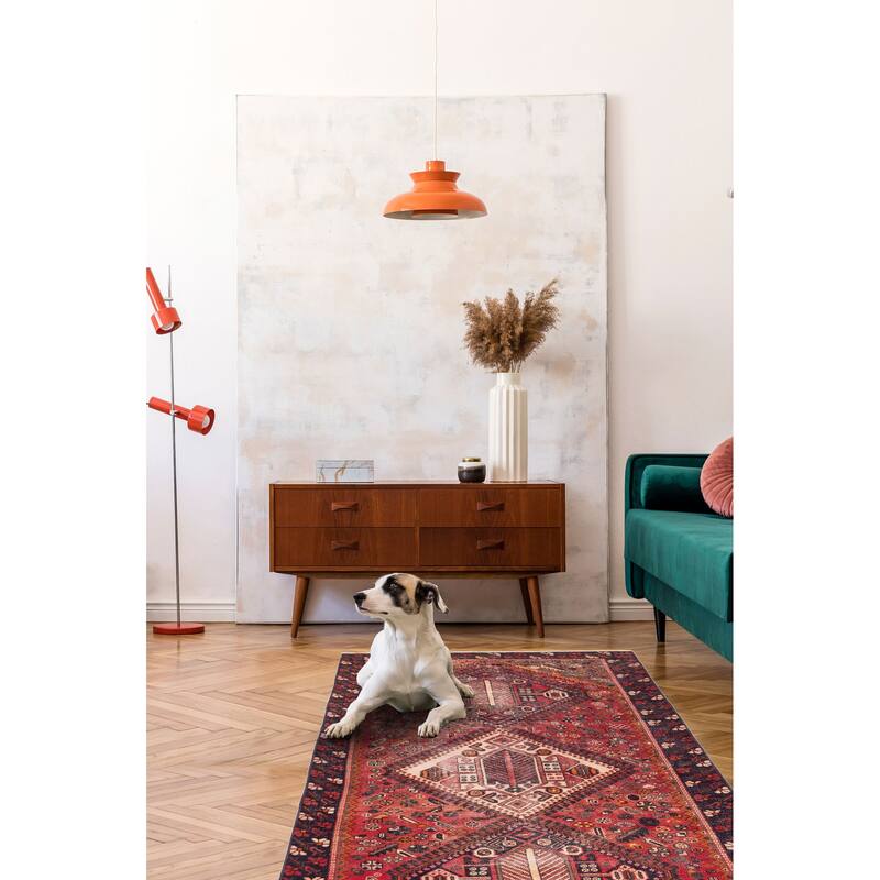 ECARPETGALLERY Hand-knotted Antalya Vintage Red Wool Rug - 4'10 x 9'5