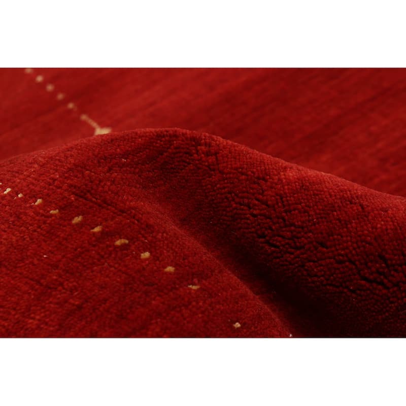 Kashkuli Gabbeh Red Rug 4'8" x 6'7" - 4'8 x 6'7