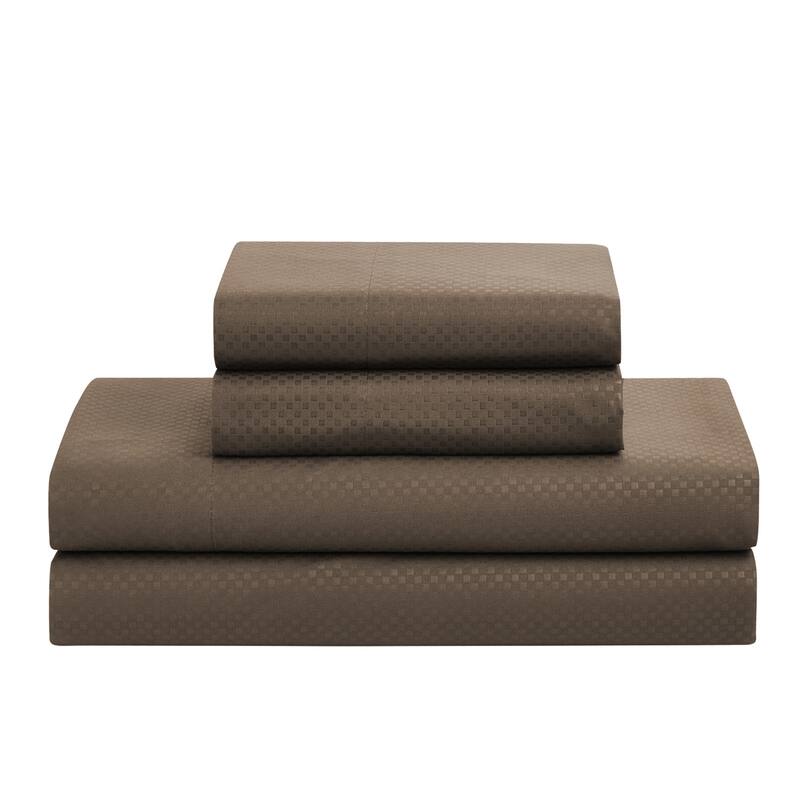 Sweet Home Collection Checkered Embossed 8-Piece Bed in a Bag Set