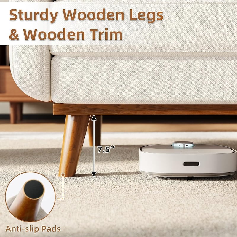 65" Modern Loveseat Sofa, Couches for Living Room, Bedroom, Office