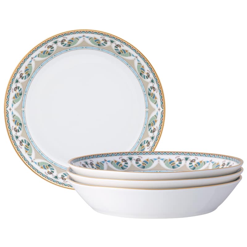 Serene Garden Set of 4 Coupe Dinner Bowls, 9-3/4", 43 oz.