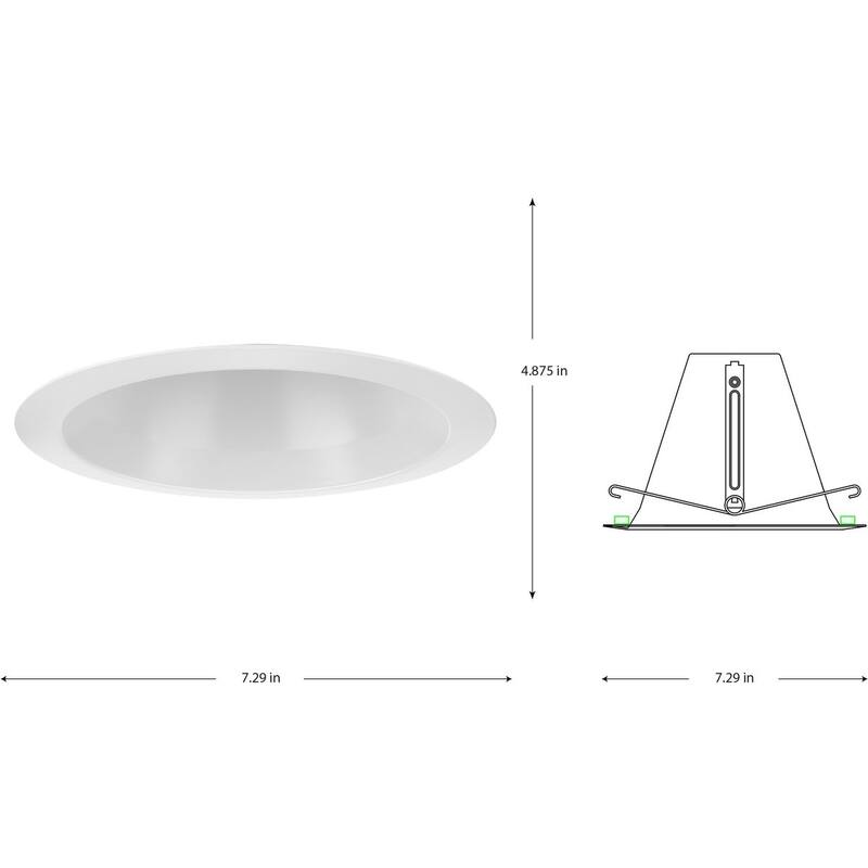 6 in. Satin White Recessed Open Trim for 6 in. Housing - Medium