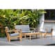 Option Teak finish & Grey cushions
