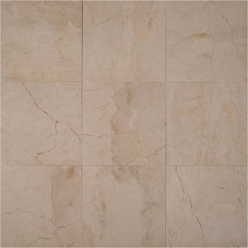 Ackland AKTMT12X12P-CA 12" x 12" Marble Solid Floor and Wall Tile - - Crema Marfil