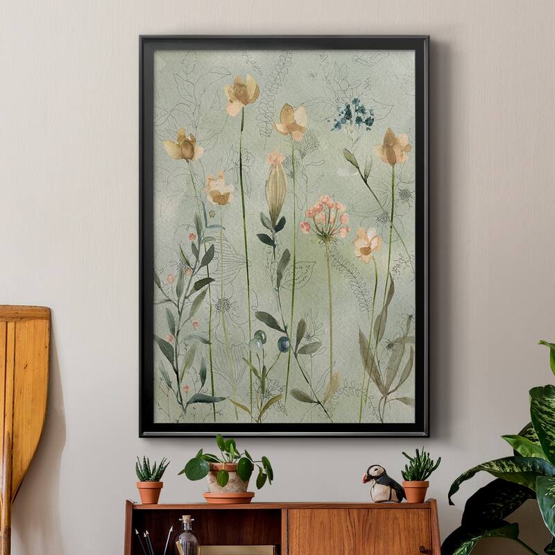 Botanical Sketchbook Premium Framed Print - Ready to Hang