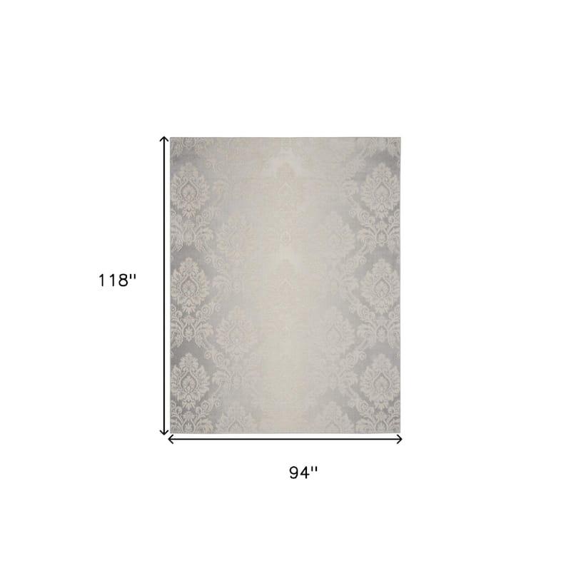 Hexu Power Loomed Distressed Non Skid Low Pile Area Rug By HomeRoots - 118' X '94' X '0.25