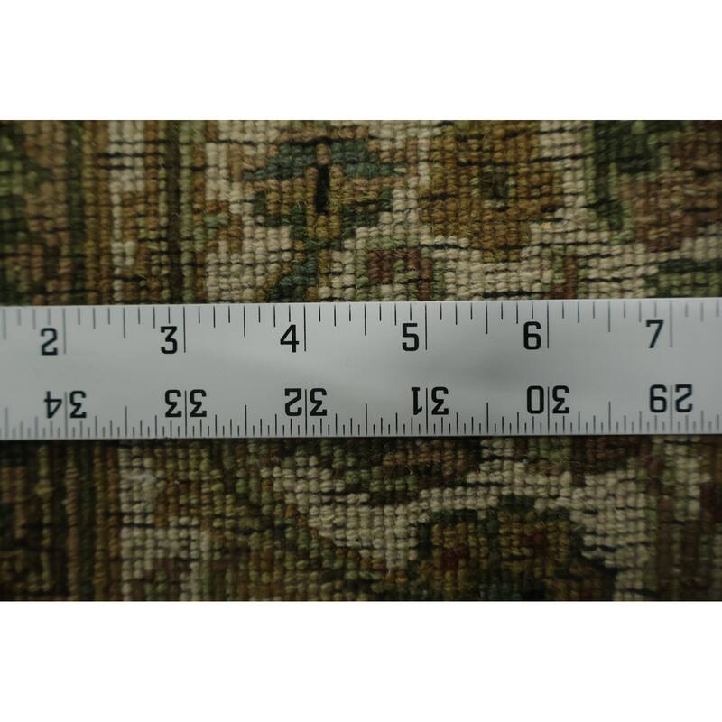 Hand Knotted Oriental 100% Wool Carpet Traditional Floral Beige & Ivories Agra Area Rug - 8' 10'' X 6' 2''