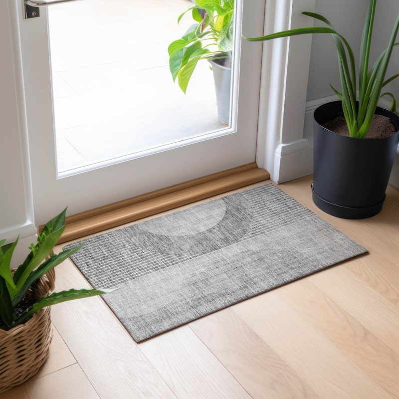 Machine Washable Indoor/ Outdoor Chantille Contemporary Geo Rug