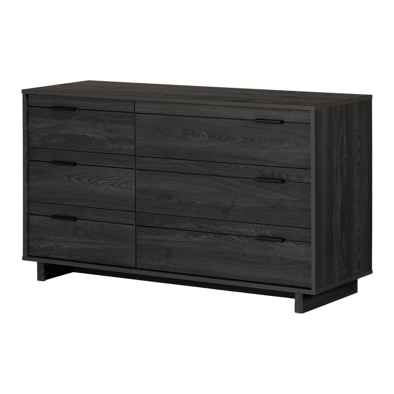 6-Drawer Fall Oak Dresser with Contemporary Design and Smooth Sliding Drawers for Bedroom Organization