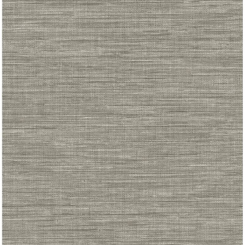 A-Street Prints Exhale Grey Faux Grasscloth Wallpaper