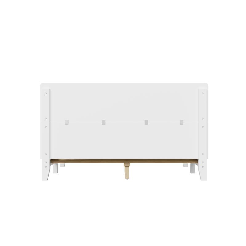 Roomfitters Full/Queen/King Size Wood Platform Bed with Headboard and Slat Support