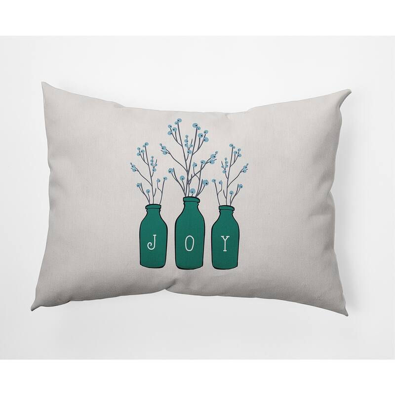 Joy Christmas Soft Spun Polyester Decorative Throw Pillow - Specialty - Mint