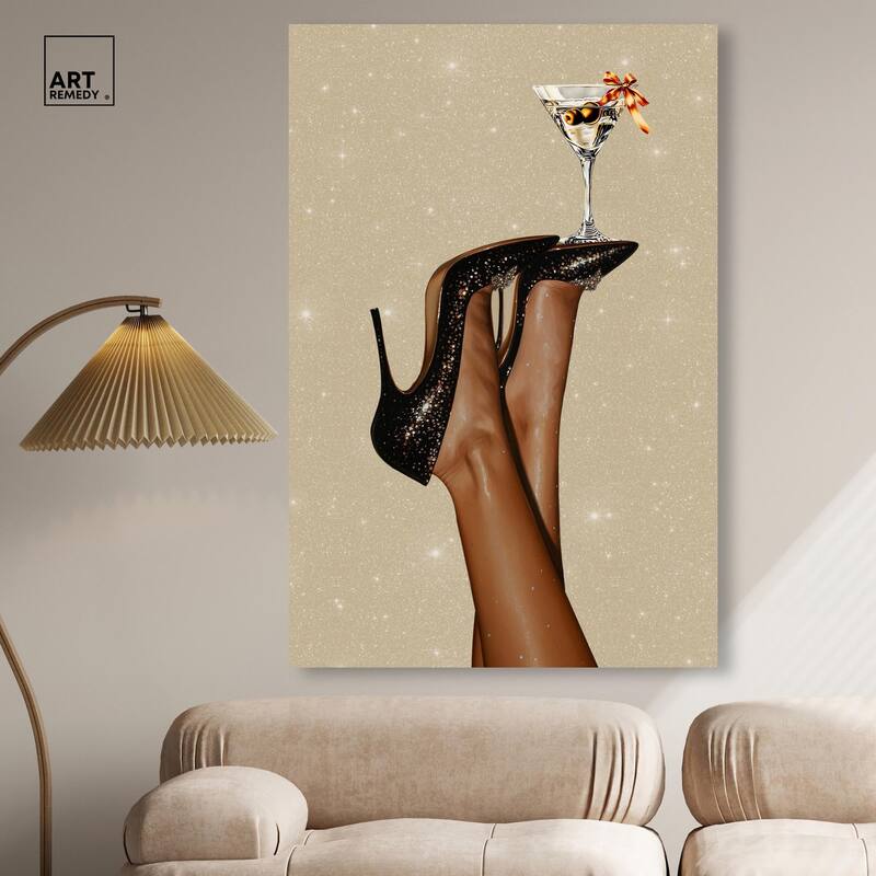 Martini on Display Canvas by Art Remedy, Gallery Wrapped