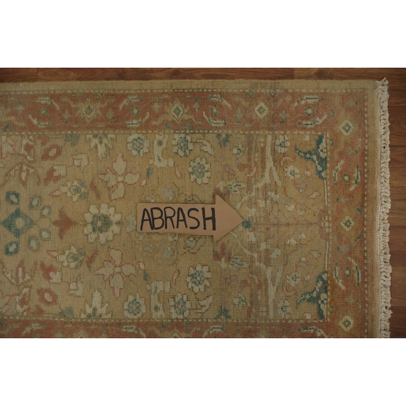 Hand Knotted Oriental 100% Wool Carpet Traditional All-Over Brown Ziegler Area Rug - 3' 7'' X 2' 0''