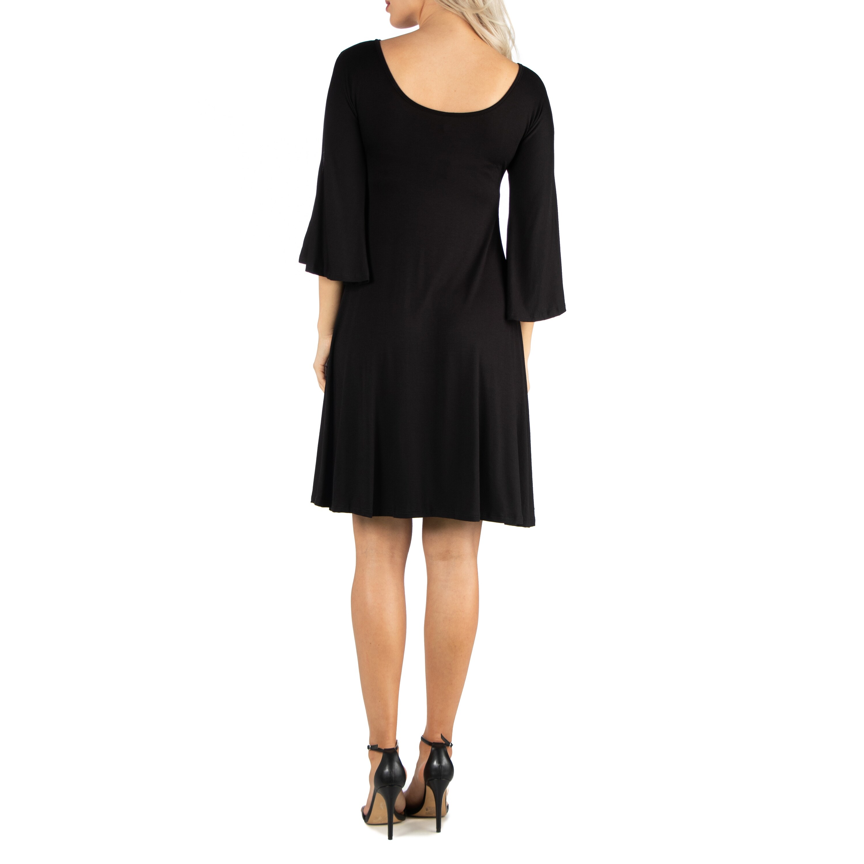 knee length cold shoulder dress