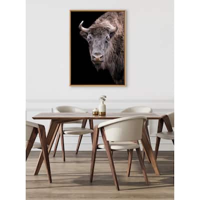 Kate and Laurel Sylvie Yellowstone Wildlife Animal Frame Canvas by Xyo