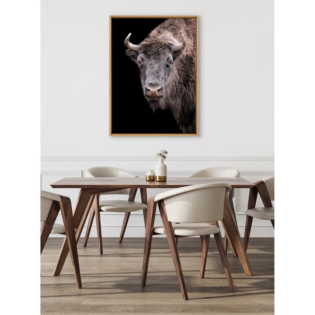 Kate and Laurel Sylvie Yellowstone Wildlife Animal Frame Canvas by Xyo