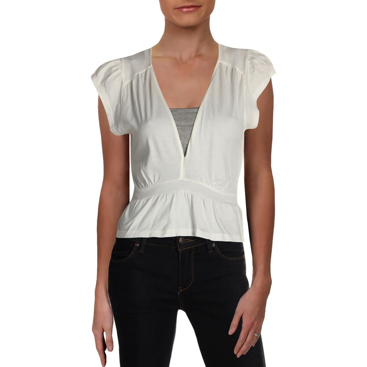 Shop We The Free Womens Sedona Tank Top V Neck Cropped M Free