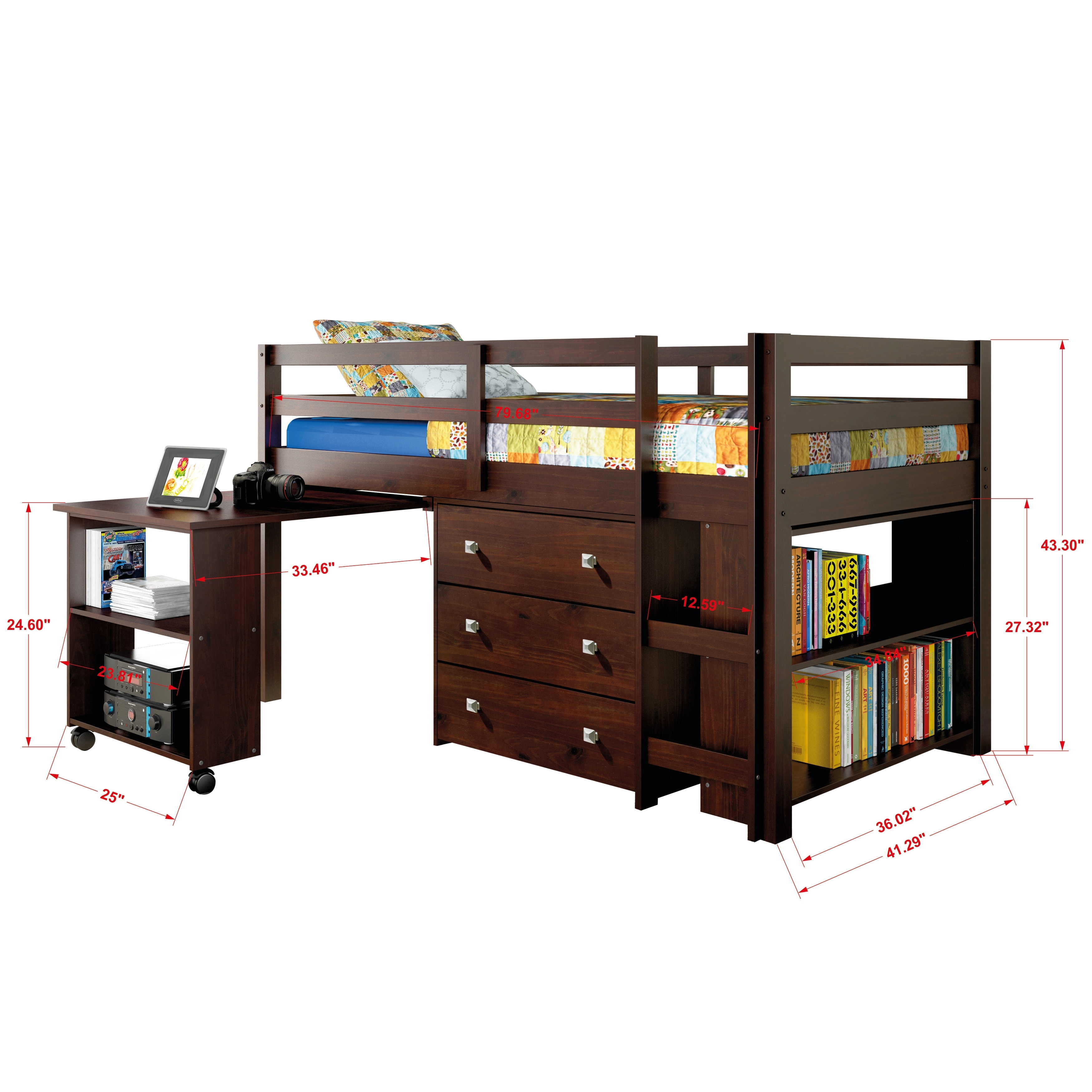 donco loft bed with desk
