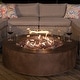 preview thumbnail 31 of 83, COSIEST 42'' Outdoor Round Propane Fire Pit w Wind Guard and Fire Glass Brown + Brown fire glass