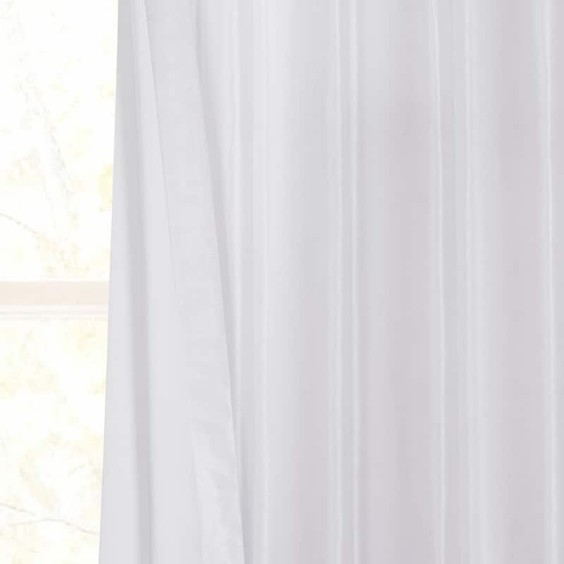 Exclusive Fabric Ruched Textured Faux Dupioni Silk Curtain (1 Panel)