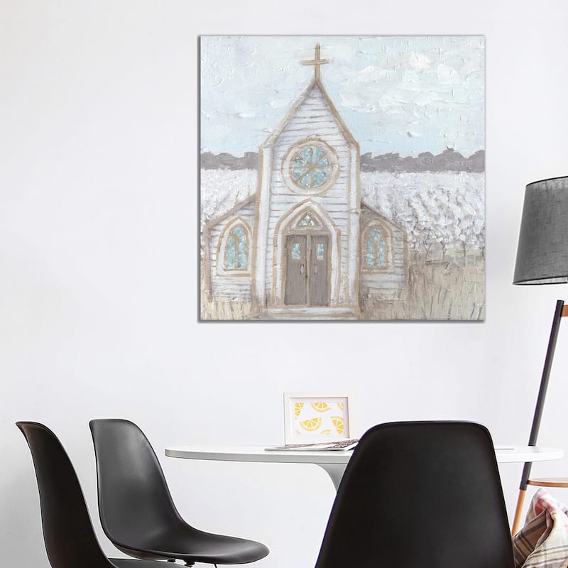 iCanvas "Farm Sketch Church" by Kathleen Bryan Canvas Print - 37x37x1.5
