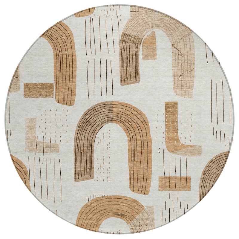 HomeRoots Geometric Transitional Rectangle Outdoor Rug