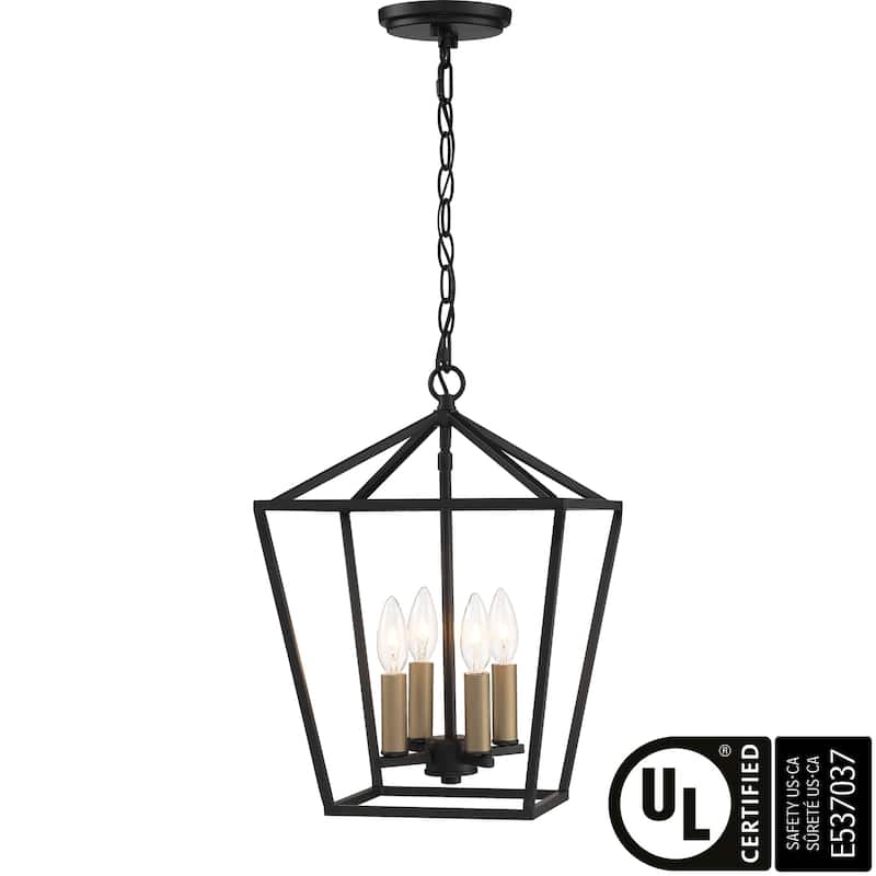 Finnick 4-light Modern Farmhouse Lantern Kitchen Island Pendant with UL Certified