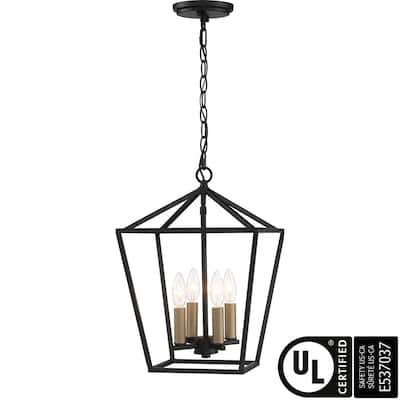 Finnick 4-light Modern Farmhouse Lantern Kitchen Island Pendant with UL Certified