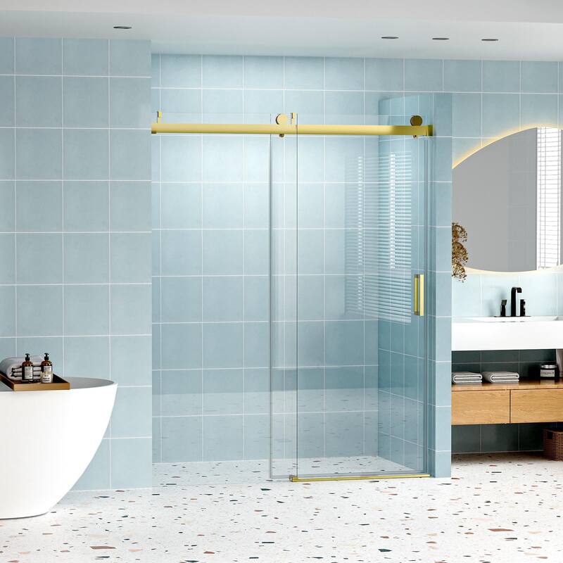 Frameless Shower Door Soft-closing Single Sliding