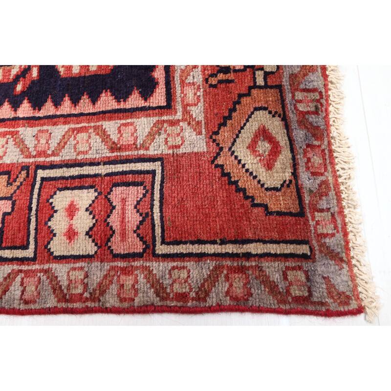 ECARPETGALLERY Hand-knotted Andelz Dark Navy Wool Rug - 3'8 x 10'8