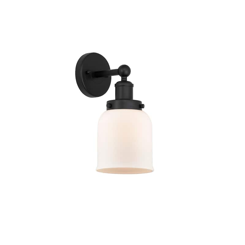 Innovations Lighting 616-1W-10-7 Bell Sconce Bell 10" Tall Wall Sconce - Matte Black / Matte White