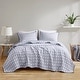 preview thumbnail 1 of 28, Madison Park Raine 3 Piece Reversible Matelasse Coverlet Set Grey - Full - Queen