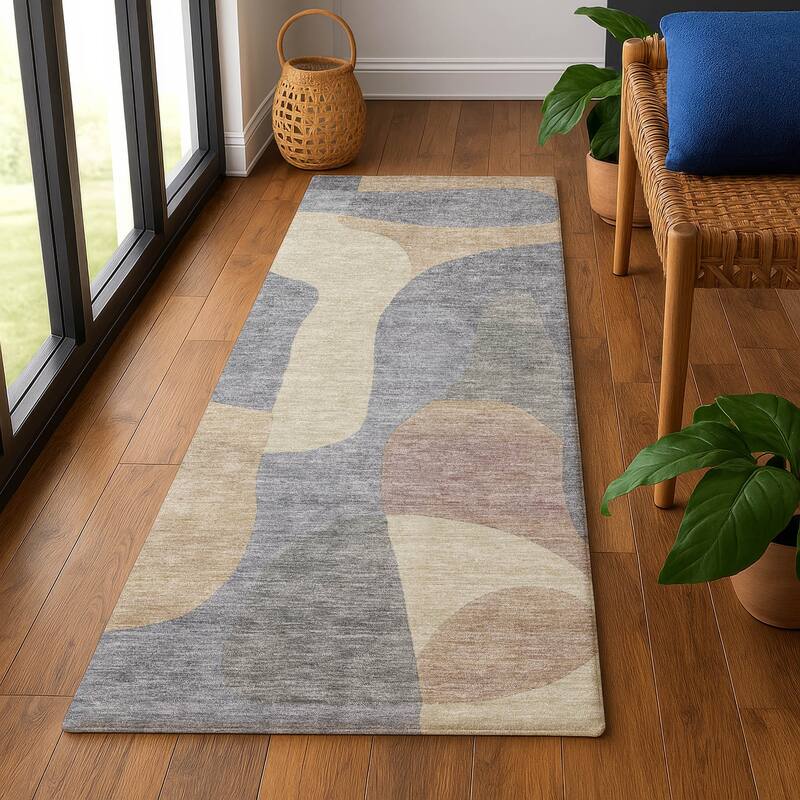 Premium Washable Super Soft Contemporary Siena Mayfield Rug - Gray - 2'3" x 7'6"