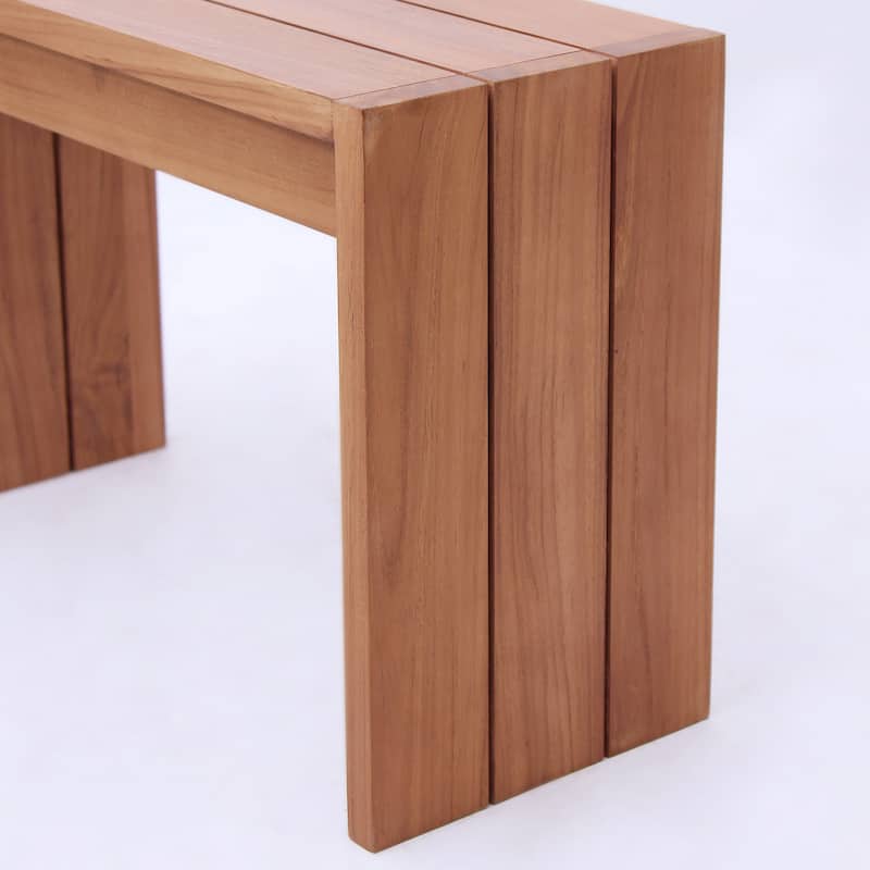 Cambridge Casual Napa Indonesian Teak Outdoor C-Shaped Side Table - 1 Piece