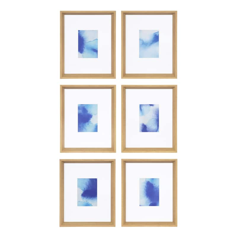 Kate and Laurel Calter 6 Piece Framed Black and White Print Art Set