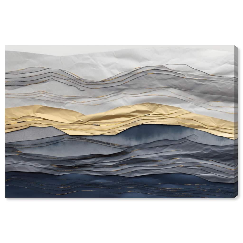 Flowing Golden Tide Canvas by Art Remedy, Gallery Wrapped