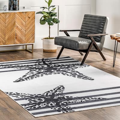 Nuloom Starfish SpinClean Machine Washable Area Rug