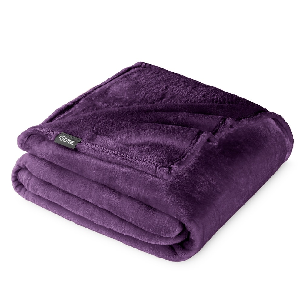 Bare Home Microplush Fleece Blanket - Ultra-Soft - Cozy Fuzzy Warm