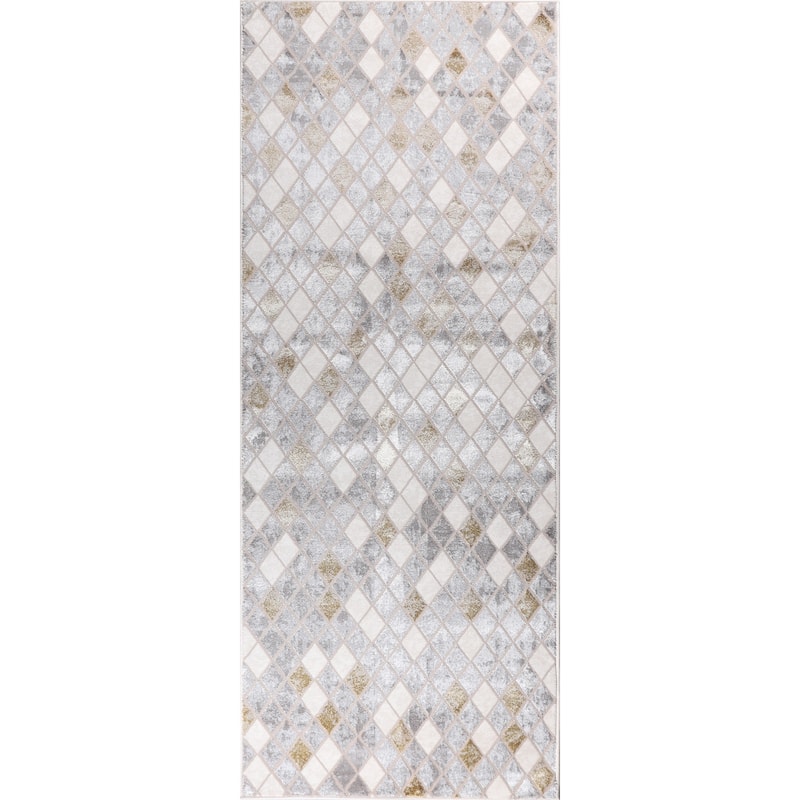 Viana Collection Modern Abstract Area Rug - 2'6x7'7