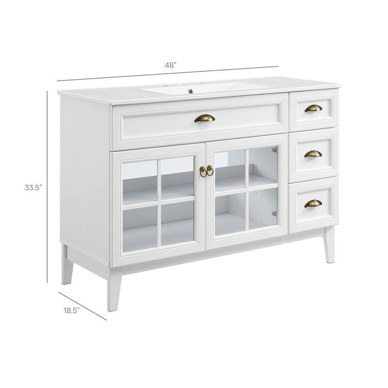 Isle Bathroom Vanity Basin Included - 48" Single