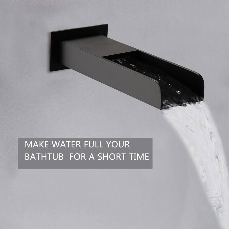 Proox 10" RainfallSquared Shower Head Handheld w/ Tub Spout Wall Mounted