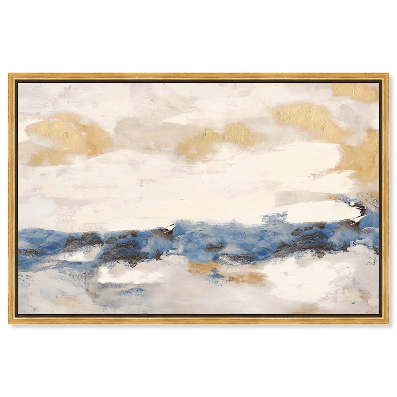 Mountain Mist Canvas Digital Abstract Art by Art Remedy - 24" x 16" - Gold