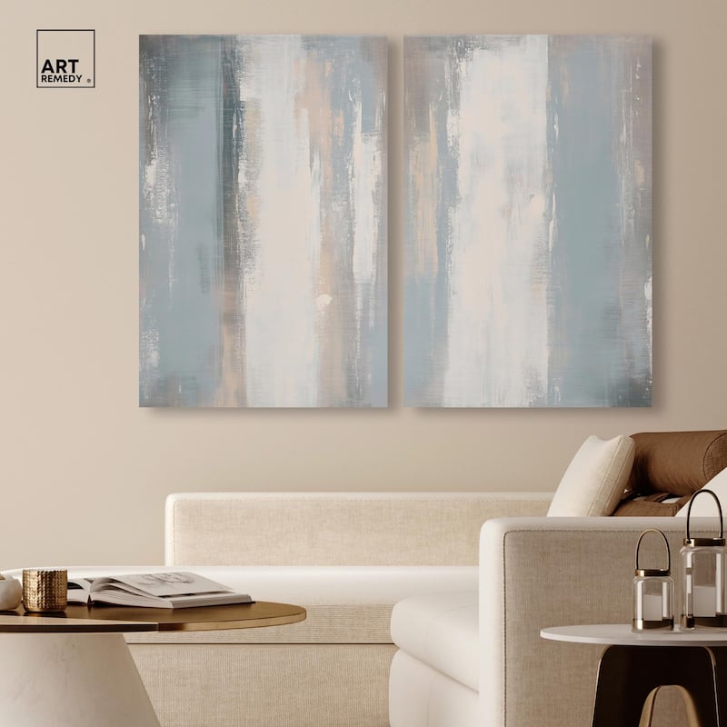 Neutral Ground Canvas Set of 2 by Art Remedy, Gallery Wrapped