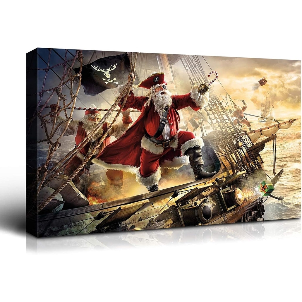 Funny Santa Picture Wall Painting Artwork